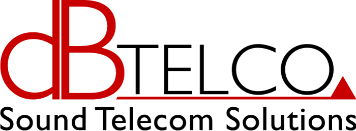 dBTelco logo with slogan Sound Telecom Solutions added